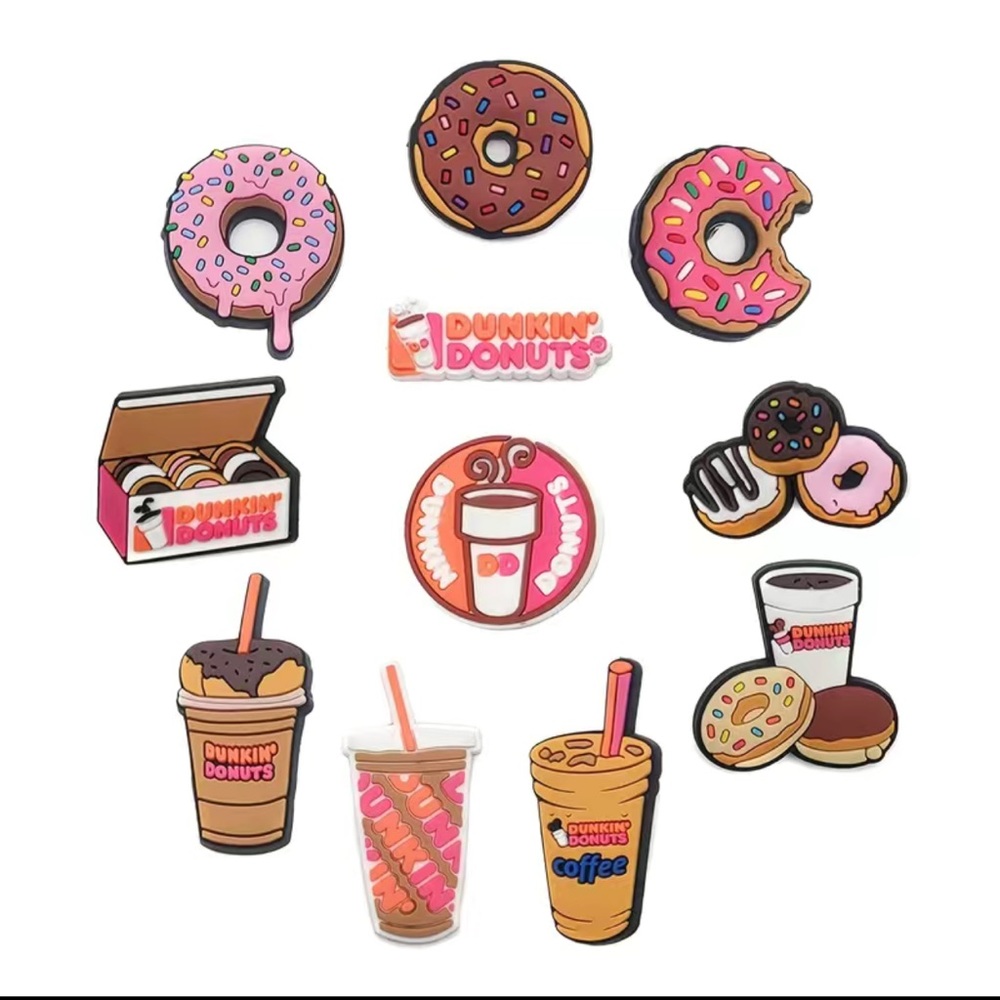 Dunkin Donuts 11pc Croc Shoe Charms